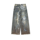 graffiti handdrawn damaged wash baggy jeans for men and women straight streetwear y2k denim trousers pantalones hombre cargos 1 unique cargo style 99