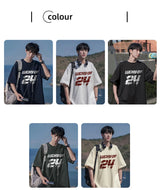 Y2k Vintage anime – Lucky Of 24 Printed Y2K Tshirts Men Fashion Cotton Short Sle