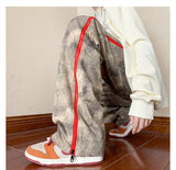 2023 outdoor side zipper camouflage baggy men cargo tracksuit pants overalls hip hop women sport long trousers spodnie dresowe unique cargo style 4243