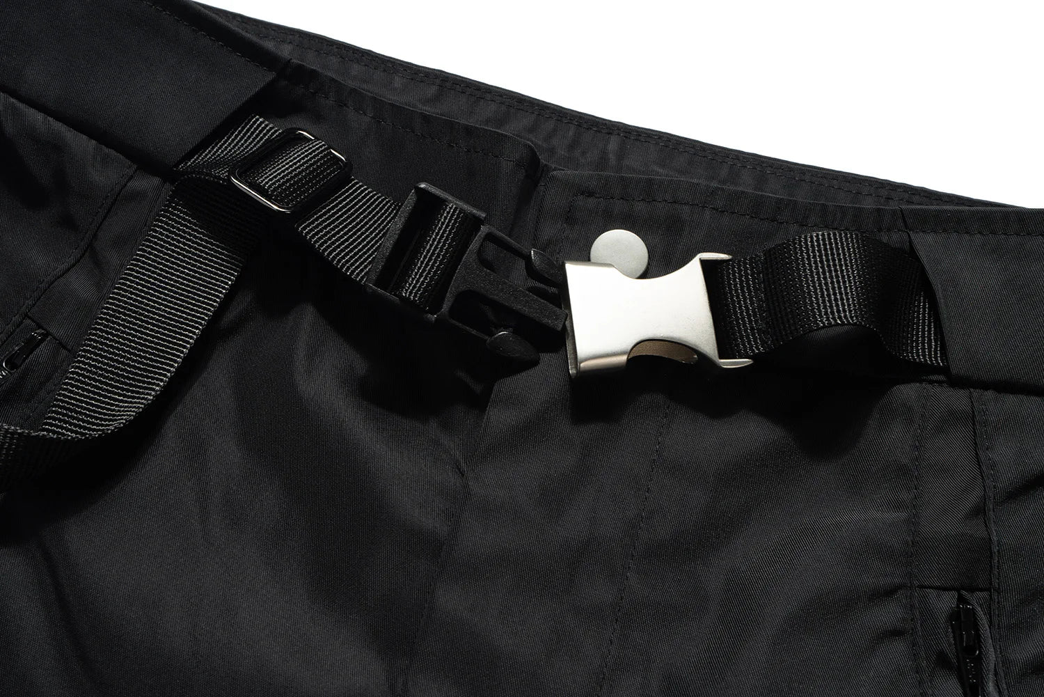 streetwear ribbons functional curve zipper baggy cargo pants for men vibe style straight baggy casual trousers oversized unique cargo style 796