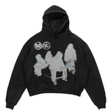 Y2K Womens Top Hoodies Sweatshirt Pullover Oversized Streetwear Vintag