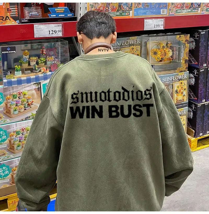 Korean Suede Round Neck Velvet Sweatshirt Spring, Autumn and Winter Loose Personality New Retro Y2K Jacket Heavy Student Top