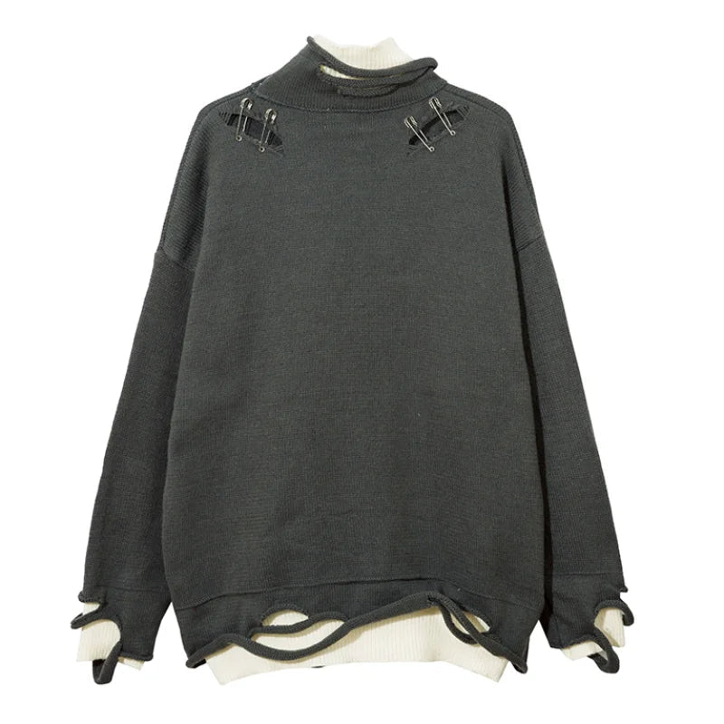 y2k knitted sweater, photo-ready sweater, cozy fashion fit, stylish street outfit, modern aesthetic appeal