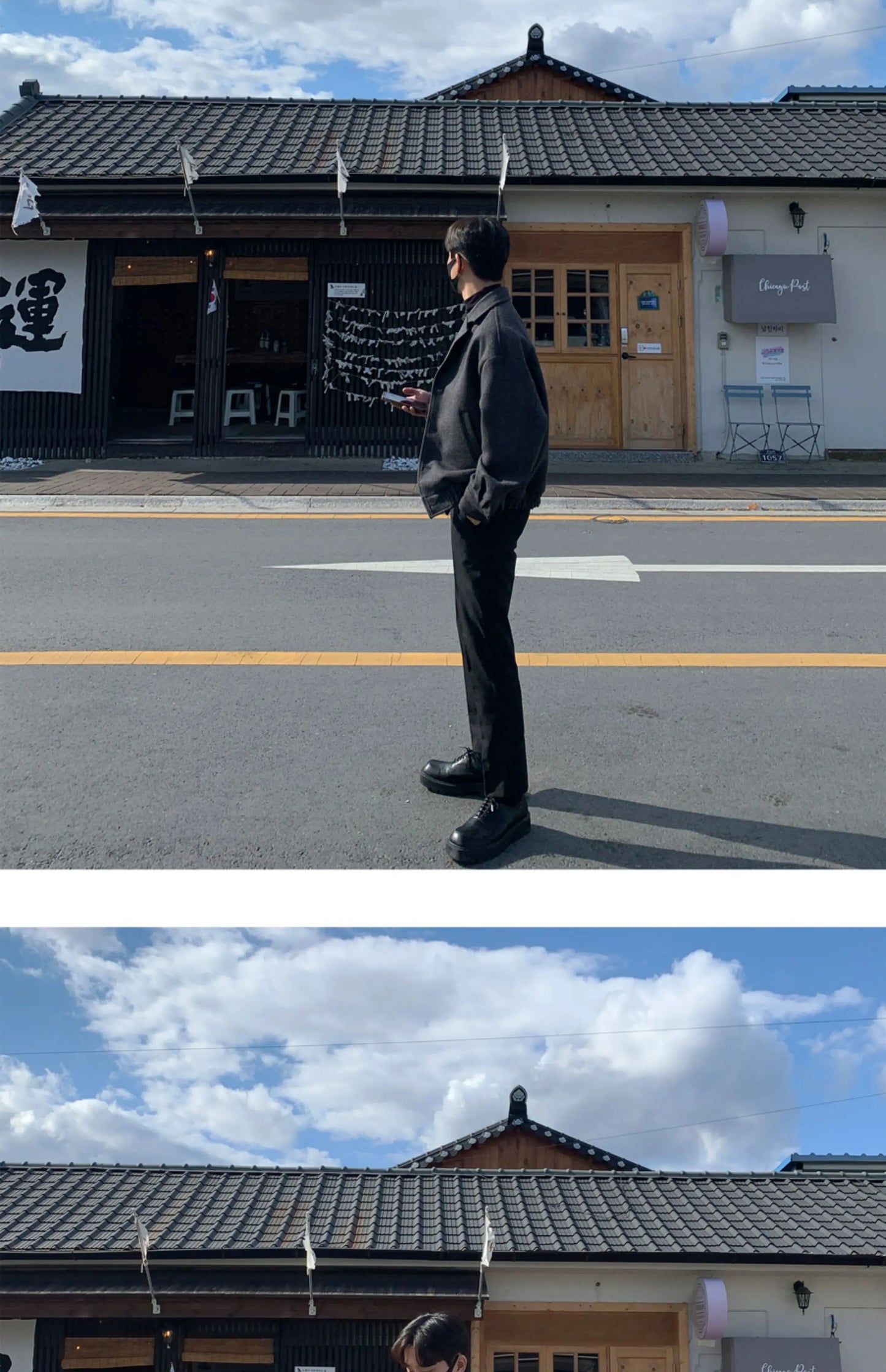 checkered varsity bomber, high-street look, men's streetwear fashion, trendy oversized fit, urban techwear design, modern hip