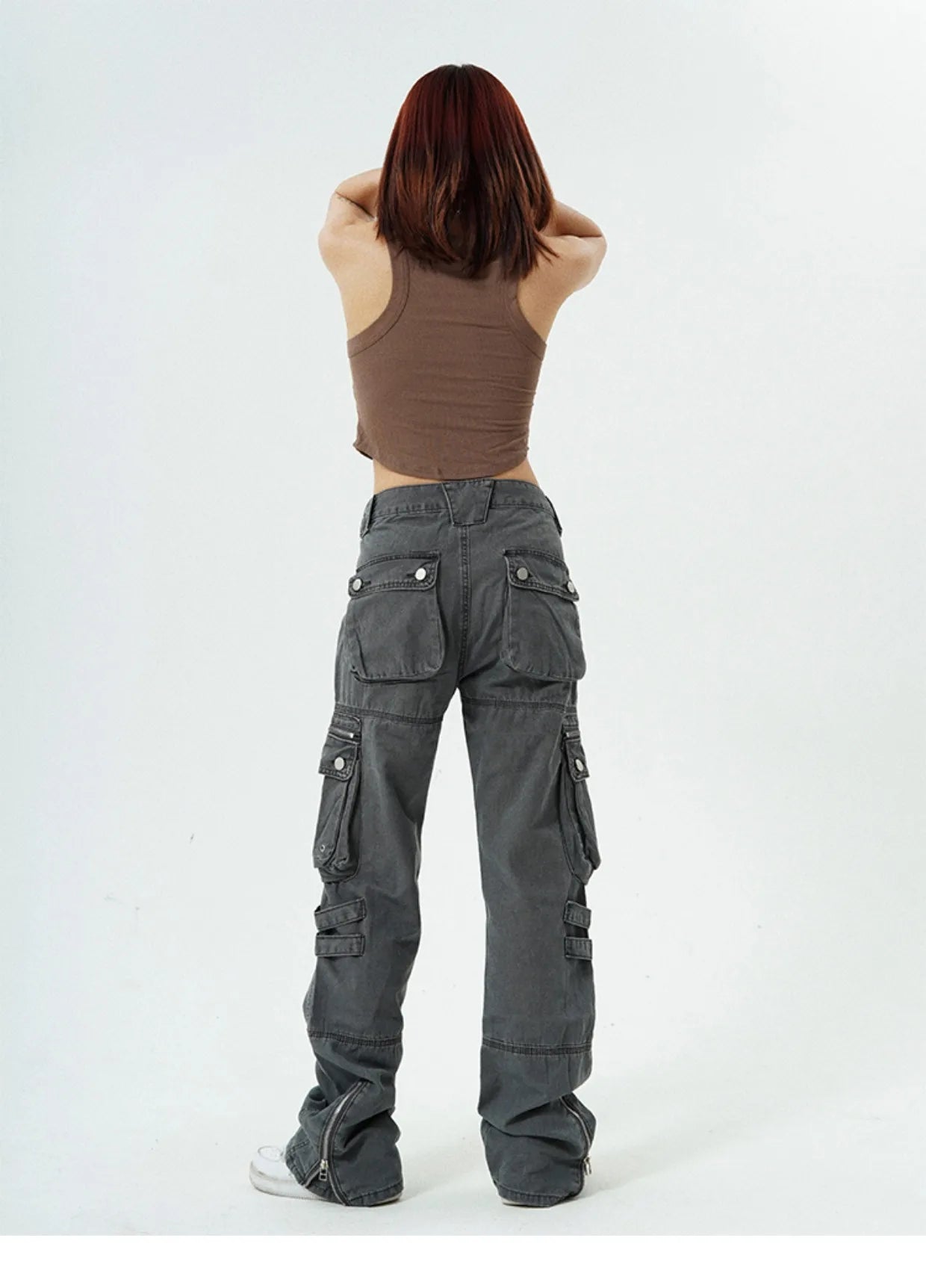 hip hip pants retro cargo harem pant streetwear side pockets harajuku joggers unisex new casual loose straight cotton trousers unique joggers style 2808