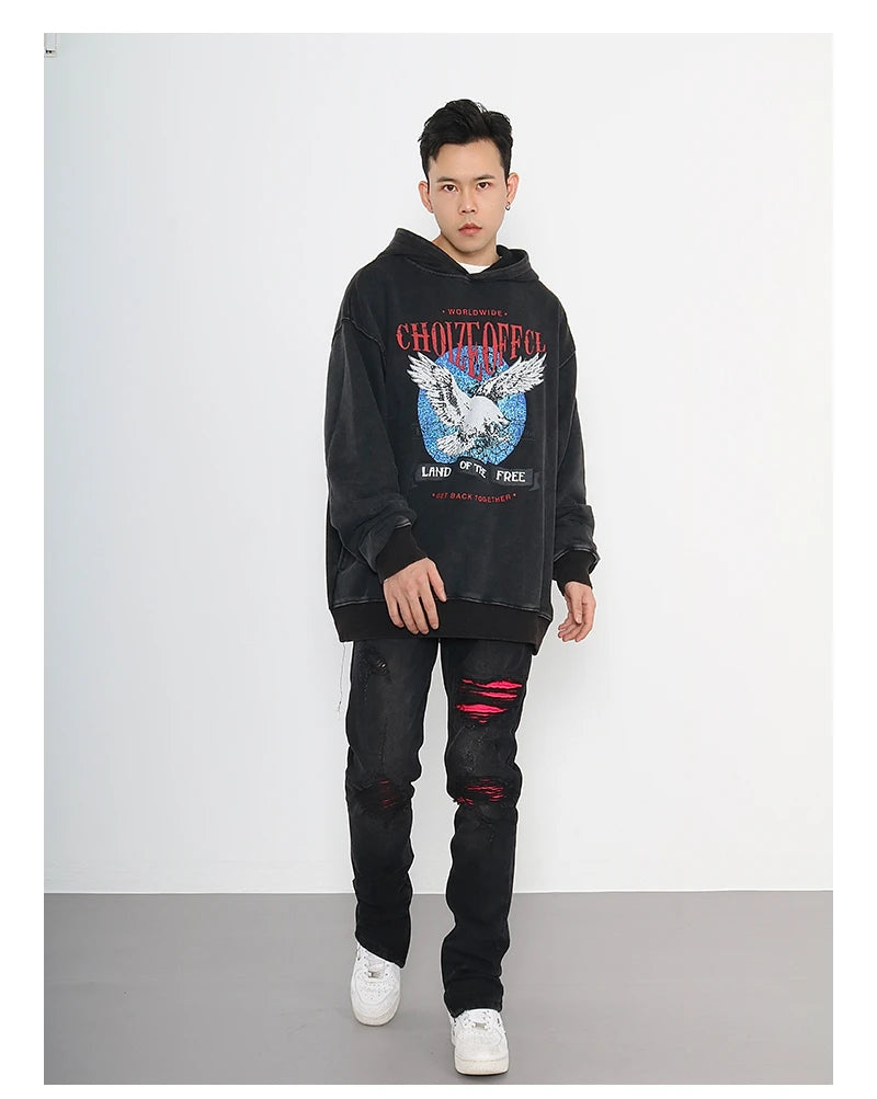 knee ripped patchwork jeans for men hip hop skinny biker taped jean trouser slim fit black denim pants fashion streetwear jogger unique joggers style 3023