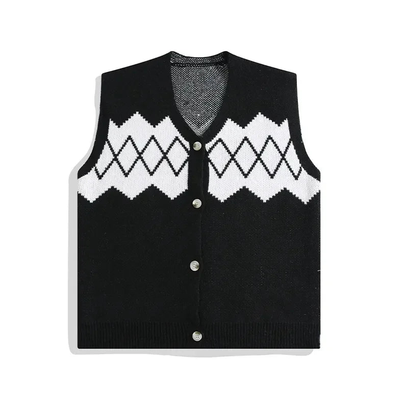 autumn japanese 3 piece set men women college knitted vest jogging pant long sleeve shirts vintage wide leg baggy casual suits unique default style 4951