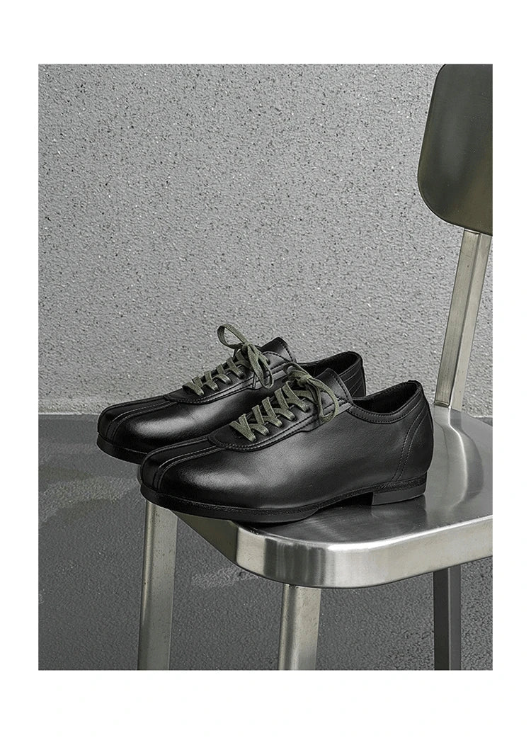 Vintage Casual Leather Shoes Men Women Streetwear Fashion Lightweight Commute Business Leather Derby Shoes
