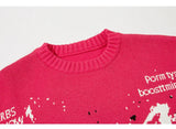 fashion butterfly knitted oversized sweater unisex o neck ripped holes knit pullover streetwear unisex loose sweaters clothing aesthetic street look hoodie, streetwear fashion hoodie, oversized graphic print design