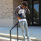 Men Clothing Letter Fashion Hoodie Alphabet Blast Print Pattern Men Ha