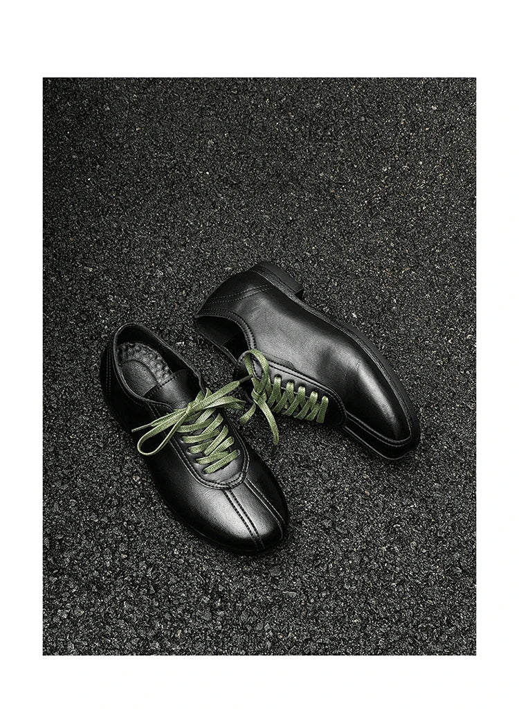 Vintage Casual Leather Shoes Men Women Streetwear Fashion Lightweight Commute Business Leather Derby Shoes