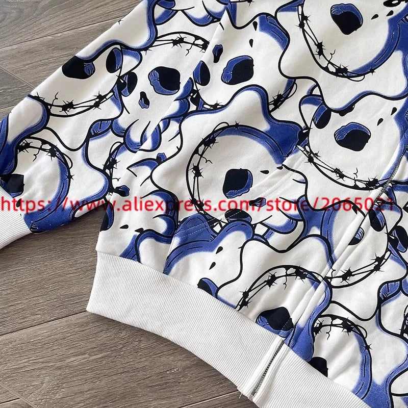 Towel Embroidered Cartoon Camouflage Glo Gang The Glory Full Zip Hoodi