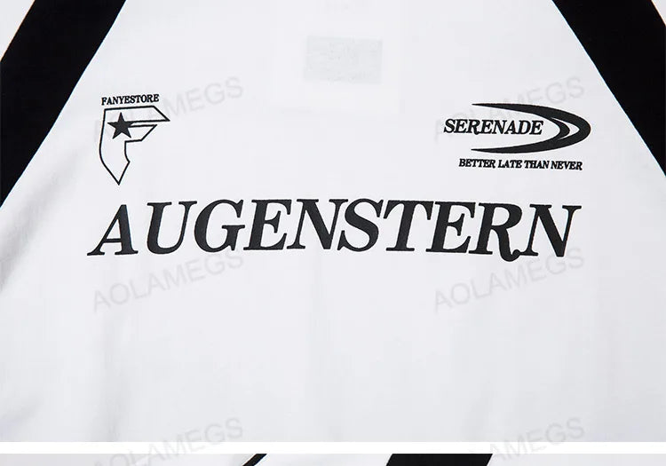 Glitchcore Aesthetic piece – Men T Shirts Patchwork V Neck Short Sleeve T Shirt High Stre