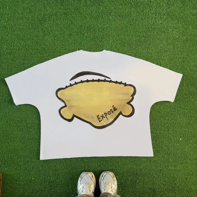 Y2k Graphic tee – American Retro Fashion Gothic Cartoon Letter Pattern Oversiz