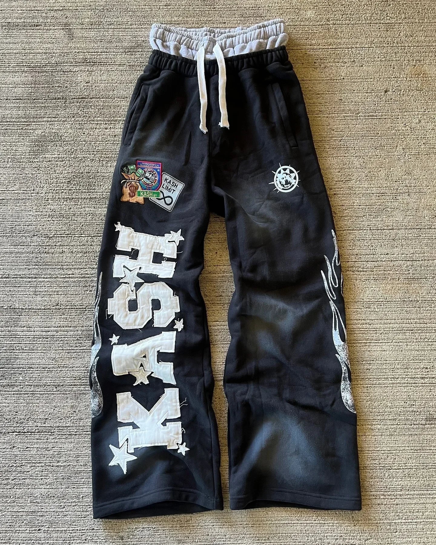 cargo pants men double elastic waist patchwork letter pattern y2k joggers men baggy hosen vintage casual sweatpants streetwear casual joggers