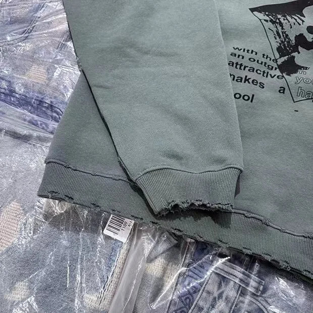 Urban oversized hoodie with 90s nostalgia artwork