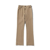 2025 mens four seasons new mid waist micro flared casual pants fashion trend leisure mens flared leg trousers korean pants men unique default style 1299