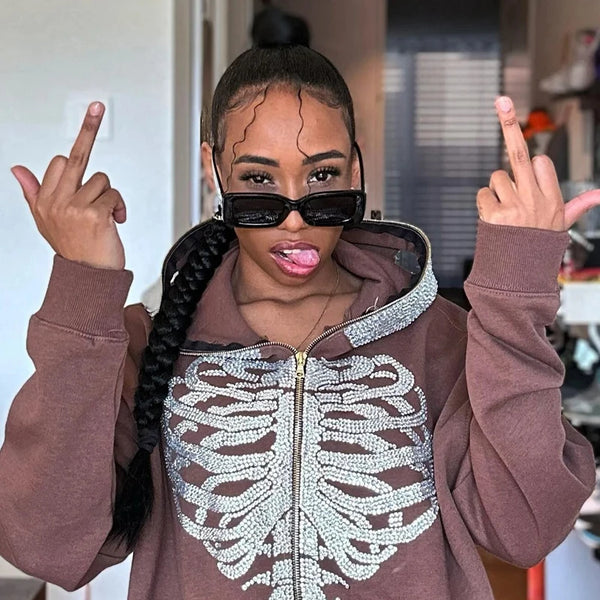 Women Spring And Autumn Loose Harajuku Y2K Hoodies American Retro 2024