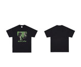 vaporwave vintage t-shirt featuring vintage rock band tee os washed old high street portrait print casual loose cotton couple tops t shirt for summer