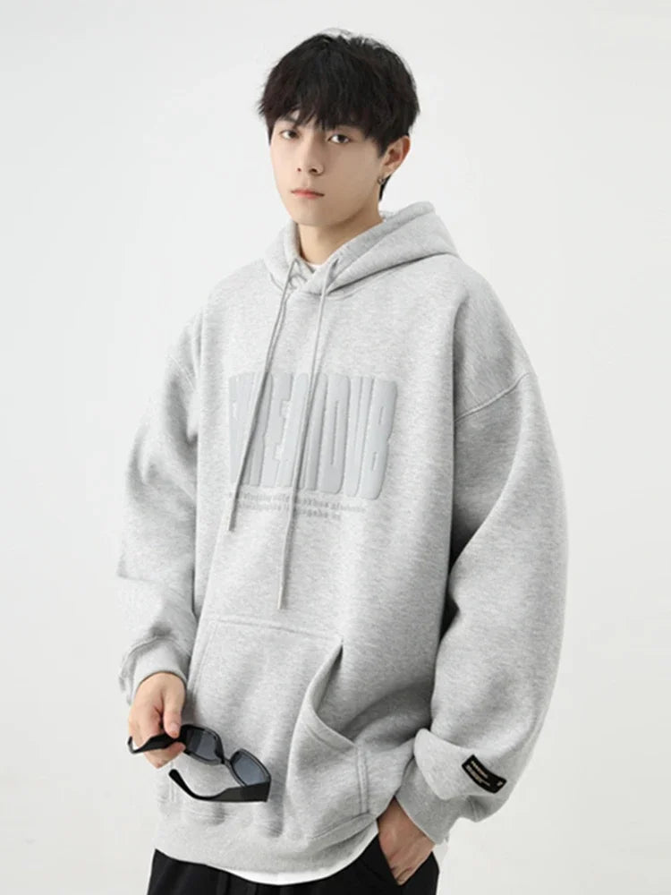 2024 New Letter Foam Printed Hoodies Mens Autumn Oversized Cotton Y2K