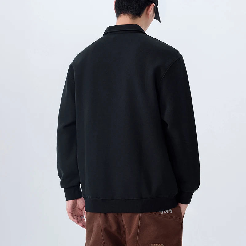 Men Embroidery Fashion Loose Casual Pullover Sweatshirt Spring Autumn