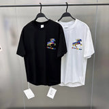 Skatercore Chrome logo – Summer Short Sleeved T Shirt Three Dimensional Embroidery Am