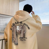 New Goth Graphic Printed Hooded Sweatshirts For Men Y2K Vintage Street