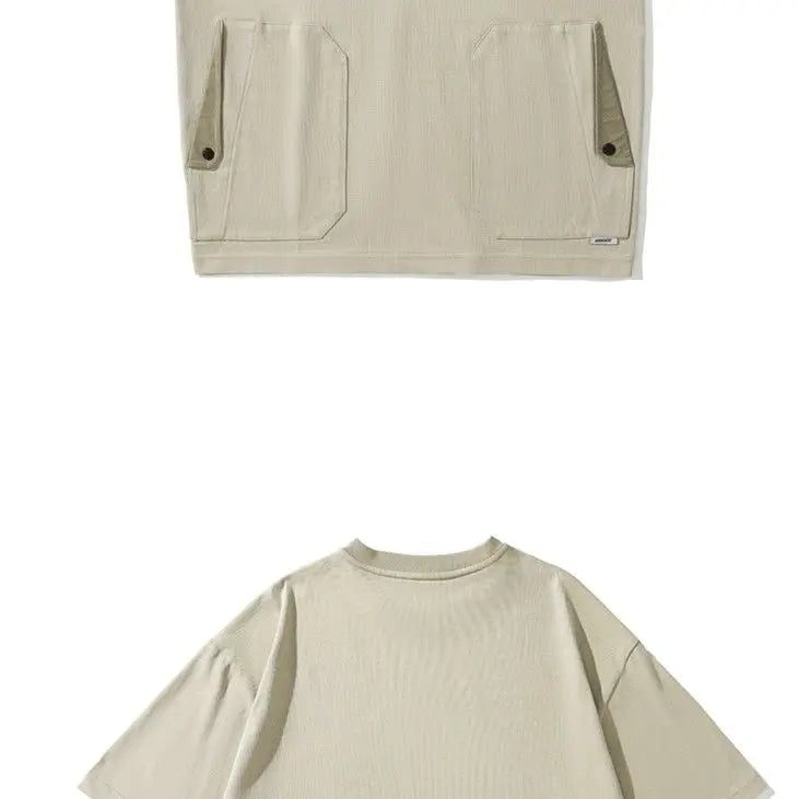 Y2k Crying angel – Mountain Large Pocket Workwear Short Sleeved T Shirts For Me