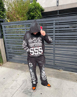 Y2K High Street Clothing Oversized Pullover Sweatshirt Mens 2023 Sprin