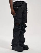 fashion detachable pants streetwear mens new casual hip hop streetwear cargo pocket tactical trousers straight joggers men pants unique joggers style 1640