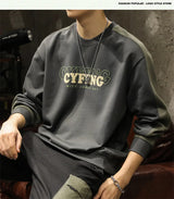 2025 Spring Letter Print New In Sweatshirt Mens Patchwork Long Sleeve