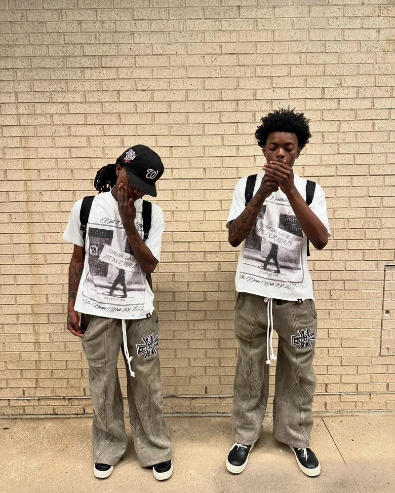 Skatercore Graphic tee – 2024 American Street Fashion Brand Hip Hop Retro Short Sleev