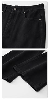 men black elastic denim micro flared jeans pants streetwear fashion cleanfit hip hop punk slim fit jeans y2k pants trouser unique jeans style 1813