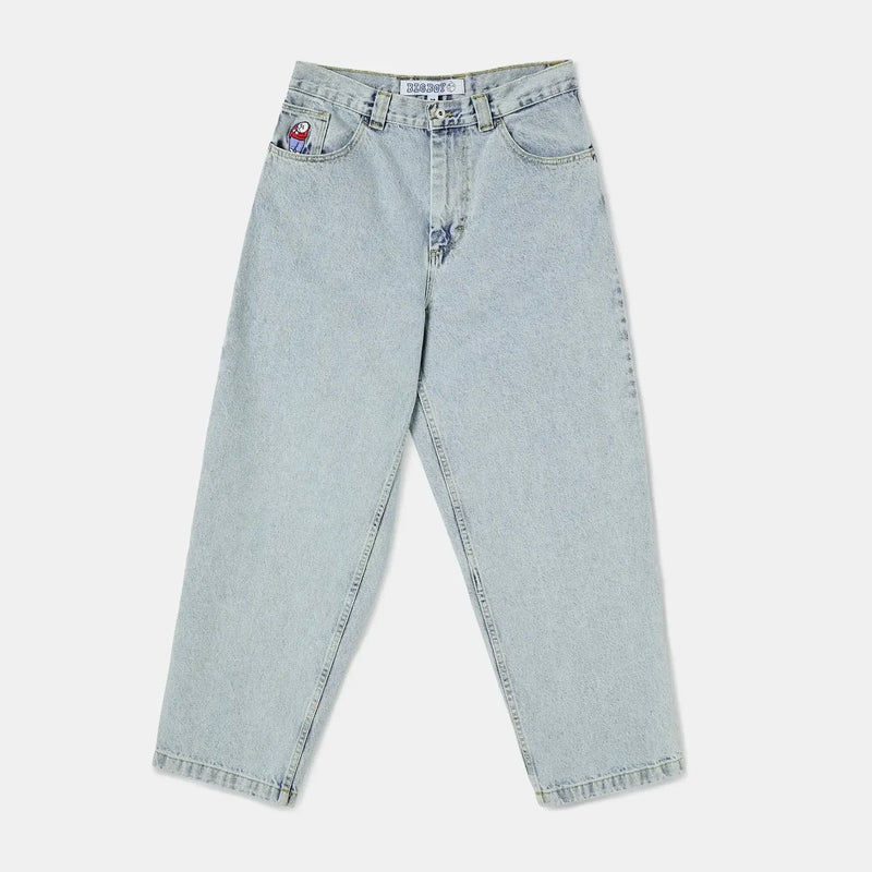 hip hop polar big boy jeans streetwear cartoon embroidery y2k pants vintage blue baggy jeans mens womens high waist wide trouser unique jeans style 5263
