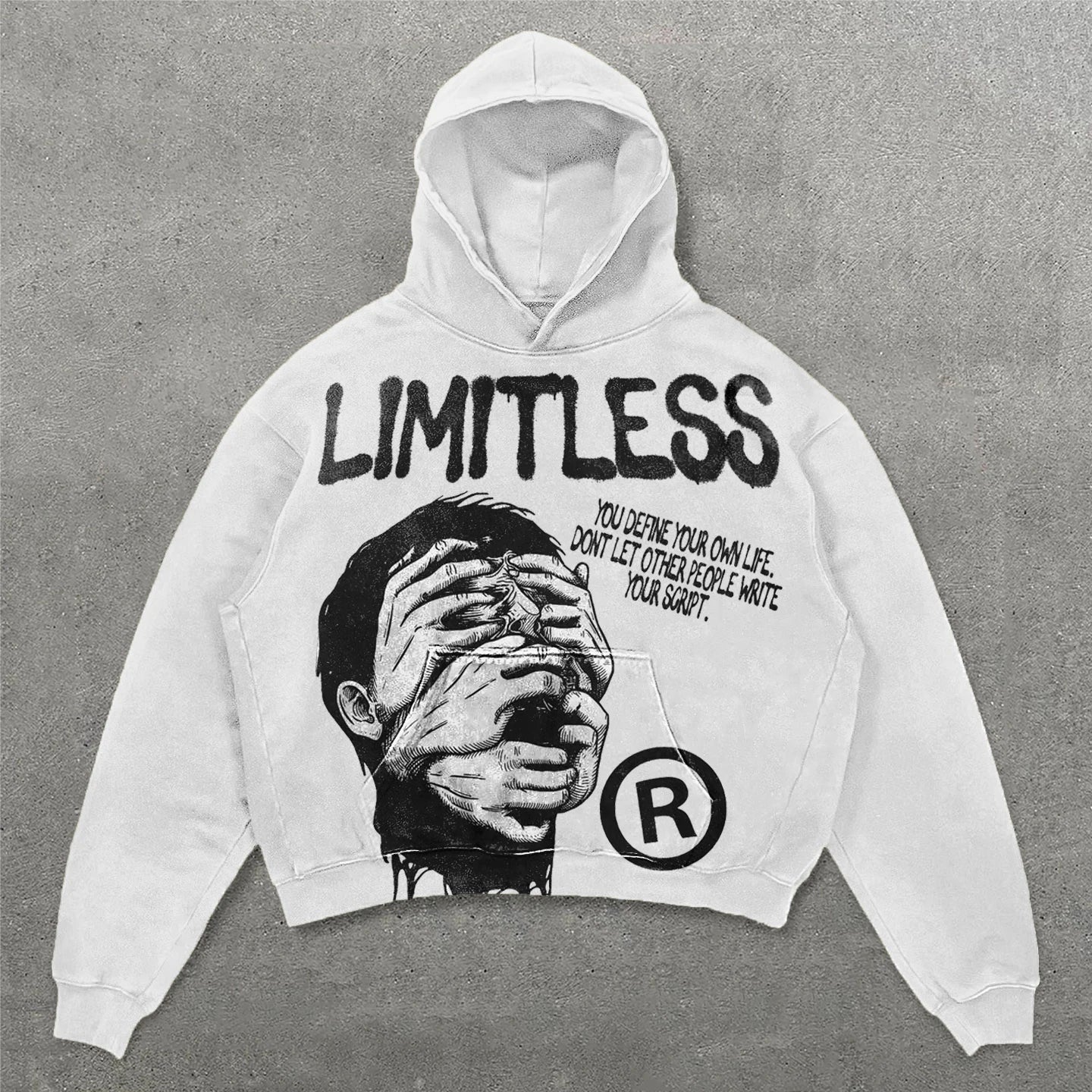 Oversized Punk Printing Hoodie Streetwear Harajuku Sweatshirt Y2K Tops