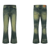 retro washed denim baggy jeans pants unisex hip hop fashion streetwear harajuku patchwork loose flare straight pants joggers men unique joggers style 2269