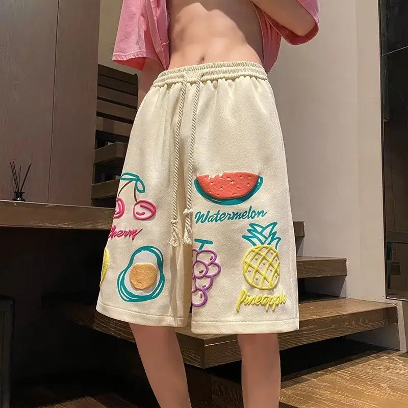 summer dopamine shorts thin summer american fashion brand loose casual sports basketball large size five point pants for men top casual urban shorts