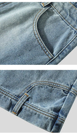 High Street Denim Short Retro Blue Jeans Summer New Men's Baggy Shorts Y2k Oversize Clothes Unisex Jeans