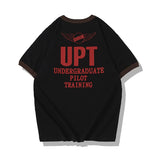 Cyberpunk Oversized shirt – Summer Mens Short Sleeved 230G New Retro Letter Print Casual