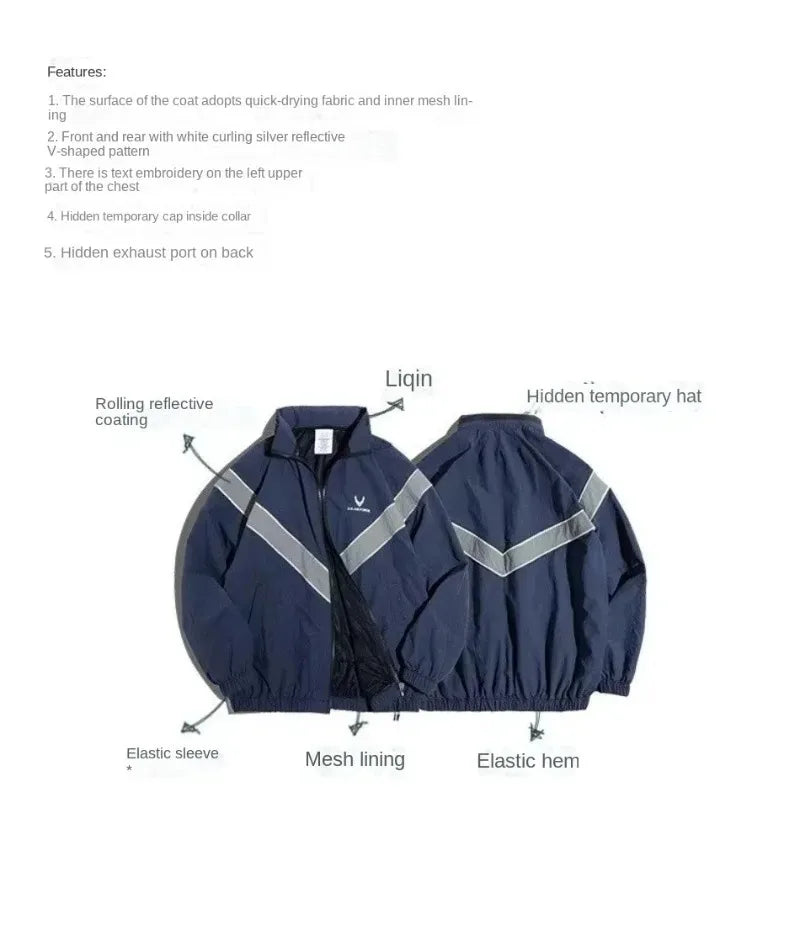 techwear zip bomber, urban street style, mens fashion