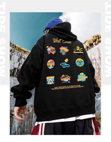 West Coast Graffiti Graphic Hoodie Sweatshirts Men Autumn Pullovers