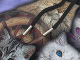 Vintage Hoodie Streetwear Hip Hop Retro Cats Print Hooded Sweatshirt M