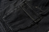 New 2024 Novelty High Zipper Rick Denim Tactics Heavy Skateboard Street Cotton Casual Shorts Kanye Hip-hop Parkour Cargo #a2