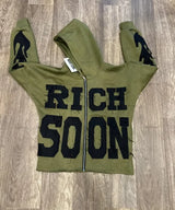 European And American Fashion Zipper Sweatshirt Men Y2K Trendy Letter