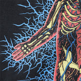 cyberpunk graphic tee featuring summer vintage retro skeleton print high street cotton casual loose tops t shirt