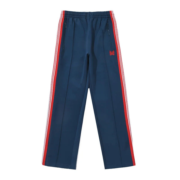 sea blue casual pants men woman loose comfortable side edge weaving stripe embroidery drawstring joggers sweatpants streetwear sweatpants