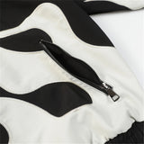 Oversized fleece minimalist bomber zip-up windbreaker