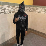 techwear flame hoodie for men with heavyweight knit, cold season layering fit, ideal for men’s fashion and seasonal streetwea