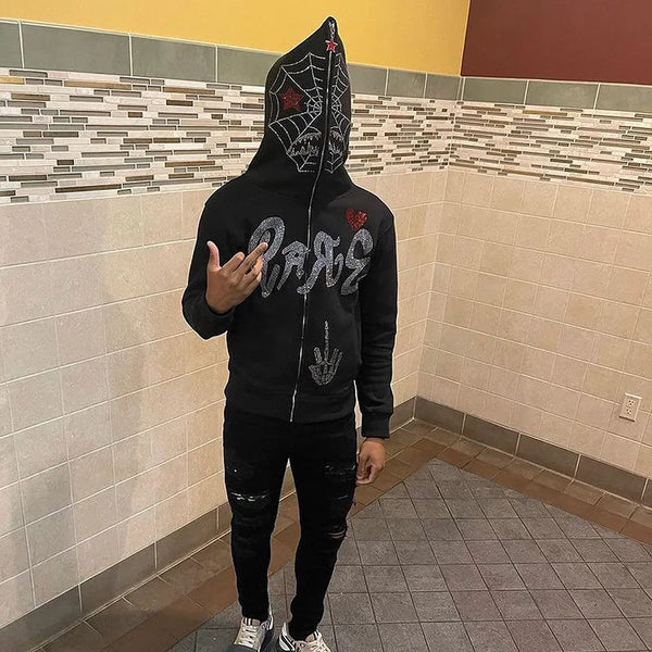 techwear flame hoodie for men with heavyweight knit, cold season layering fit, ideal for men’s fashion and seasonal streetwea