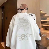 Funny Cartoon Basketball Graphic Pullovers Fleece Sweatshirts Hombre